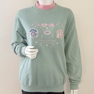 Vintage 80s Pleasant Shade Friends are Never Far Away Embroidered Sweatshirt